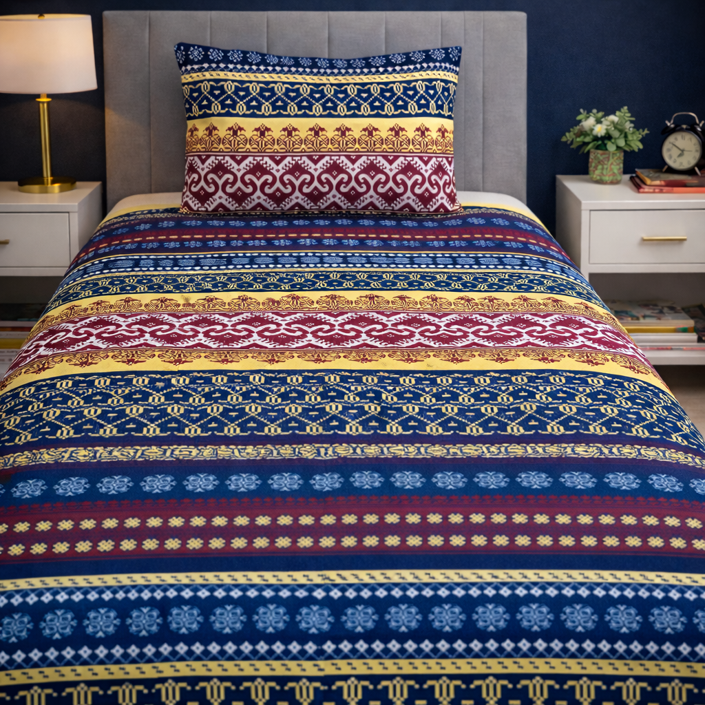 2Pcs Single Bed Sheet-Express single bed sheet Apricot