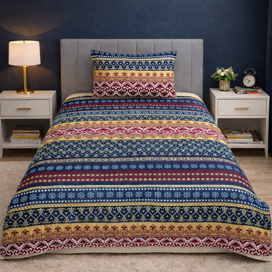 2Pcs Single Bed Sheet-Express single bed sheet Apricot