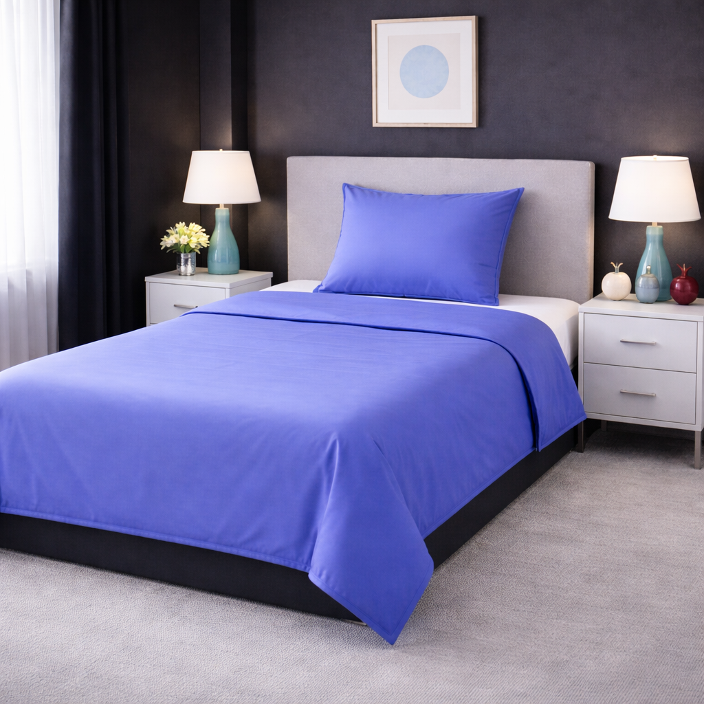 2Pcs Single Bed Sheet-SB077 single bed sheet Apricot