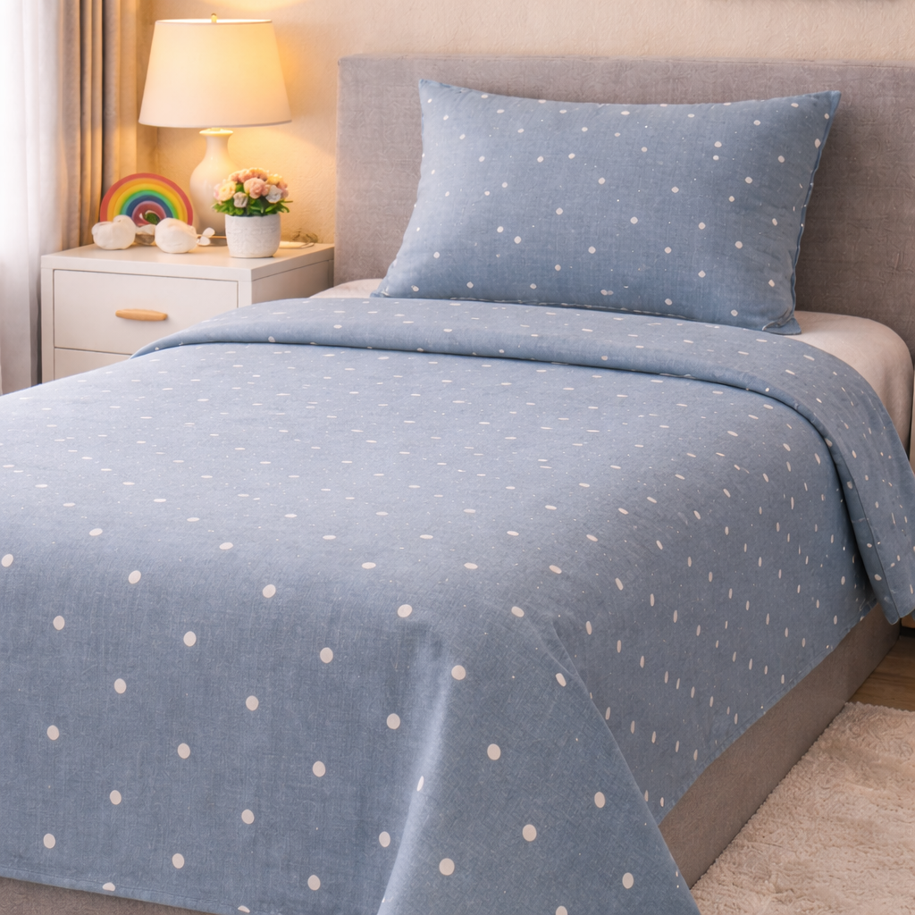 2Pcs Single Bed Sheet-SB341 single bed sheet Apricot