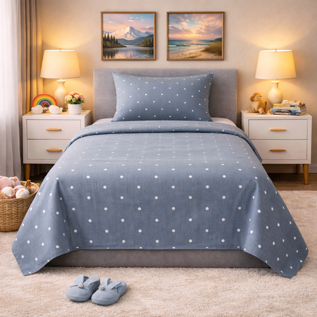 2Pcs Single Bed Sheet-SB341 single bed sheet Apricot