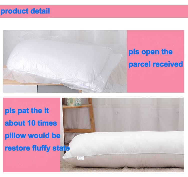 Sleeping Body Pillow 50x150 cm-13248White FILLINGS Apricot   