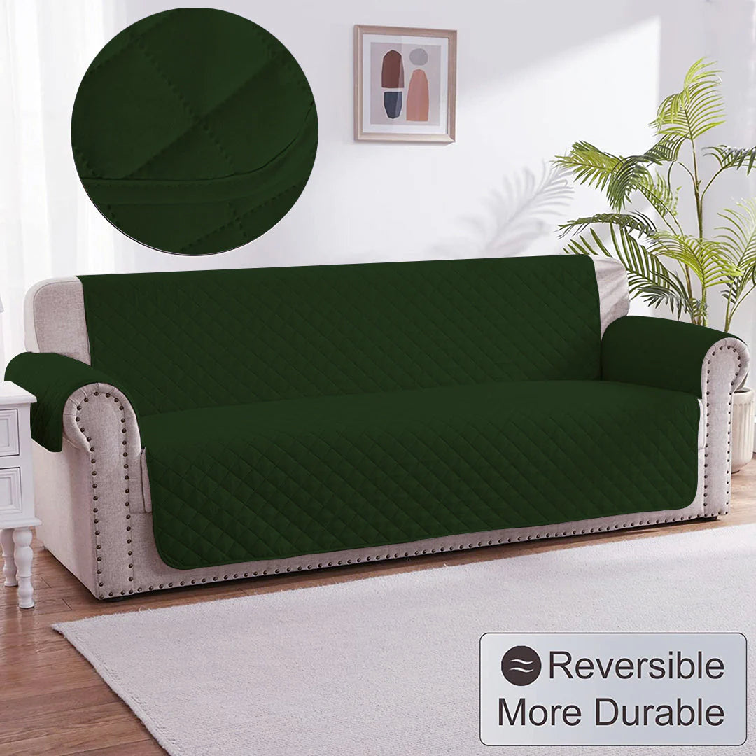 Sofa Cover-Olive  With Pockets Sofa Cover Apricot   