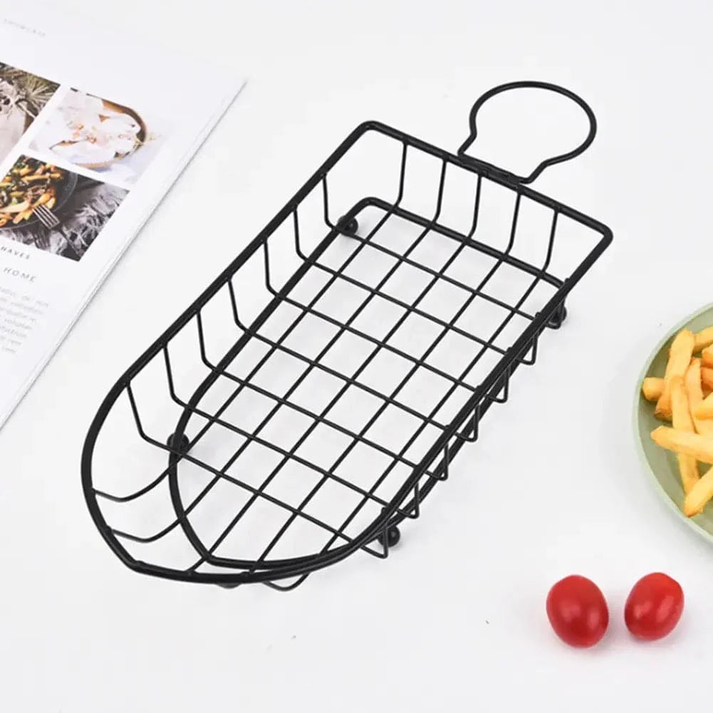 Stainless Steel Boat Snack5647 Basket-Black  Apricot   