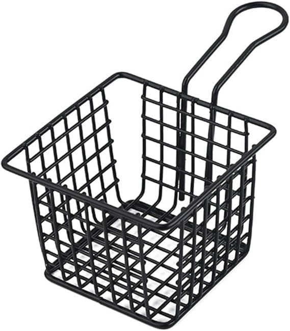 Stainless Steel Top Square Snack Basket-14521Black  Apricot   