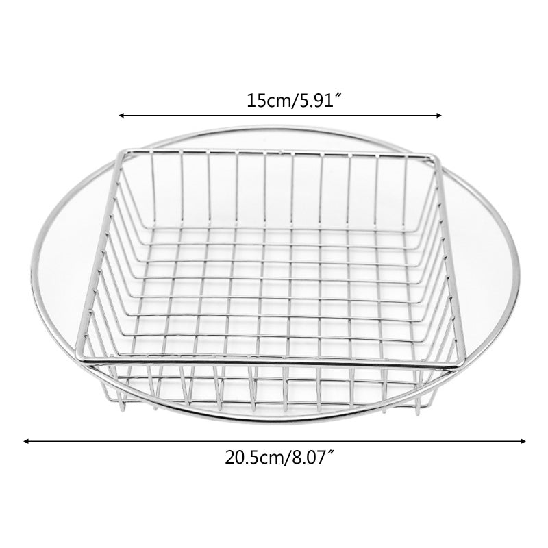 Stainless Steel Top Square Top Round Snack 5650Basket-Black  Apricot   