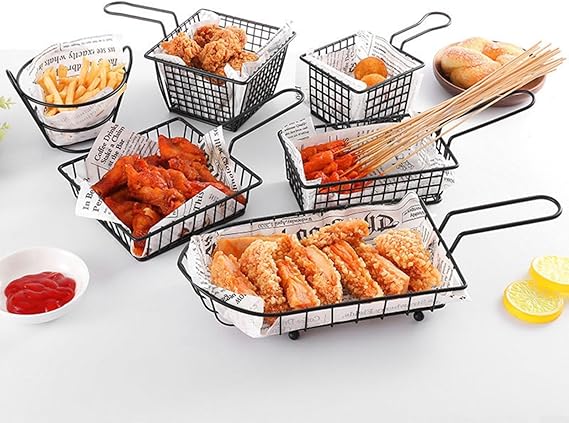 Stainless Steel Tower Snack Basket5646-Black  Apricot   