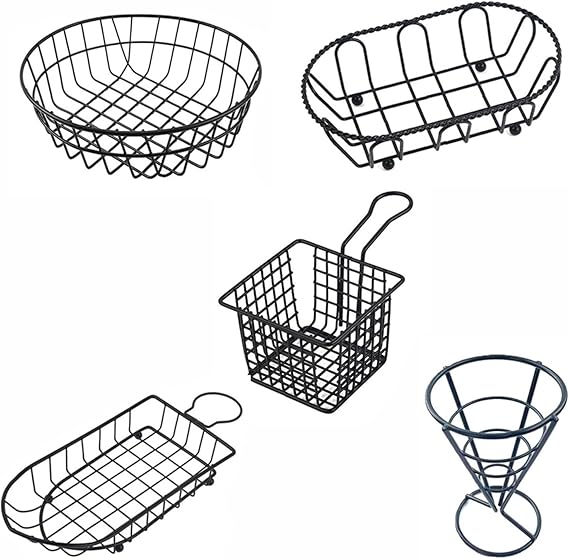 Stainless Steel Tower Snack Basket5646-Black  Apricot   