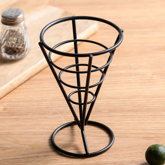 Stainless Steel Tower Snack Basket5646-Black  Apricot   