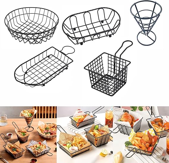 Stainless Steel Tower Snack Basket5646-Black  Apricot   