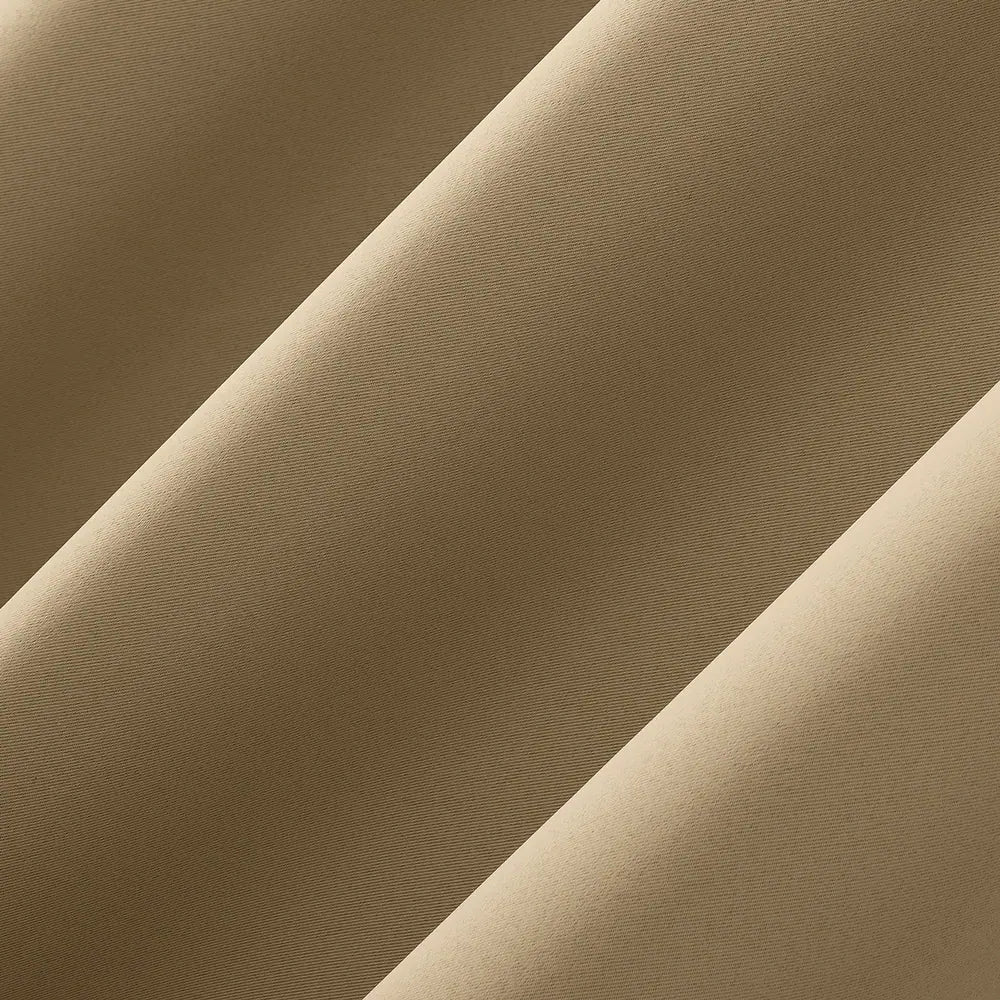 2 PCs Blackout Room Curtains-Beige Curtains Apricot