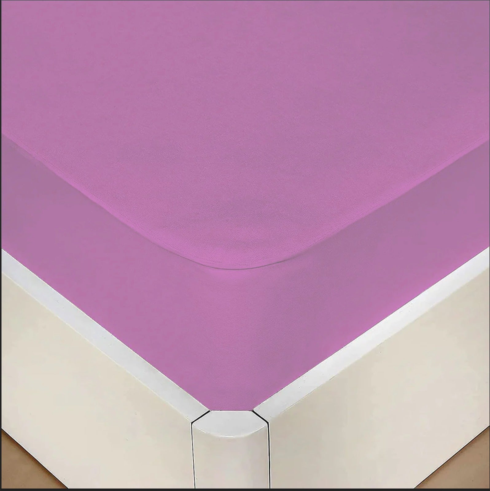 Terry Waterproof Mattress Protector-Lilac  Apricot   