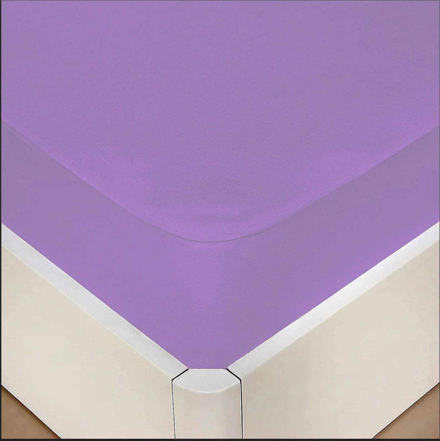 Terry Waterproof Mattress Protector-Purple  Apricot   