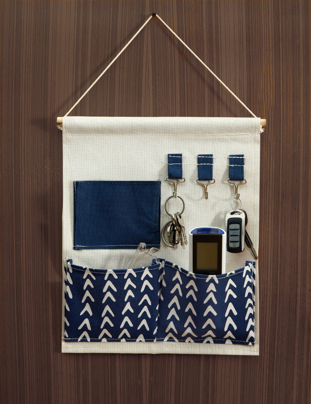 Wall Hanging Storage Bag(5397)-Blue  Apricot   