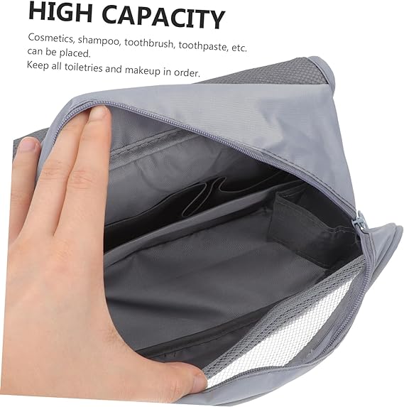 Waterproof Traveler Accessories Bag For Women & Men-Grey Cosmetic Organizer Apricot   