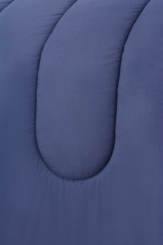 1 PC Double Winter Comforter-Grey Over Maroon Comforters Apricot