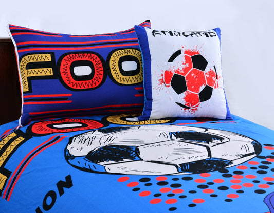 2Pcs Digital Printed Single Bed Sheet- Fun Time single bed sheet Apricot
