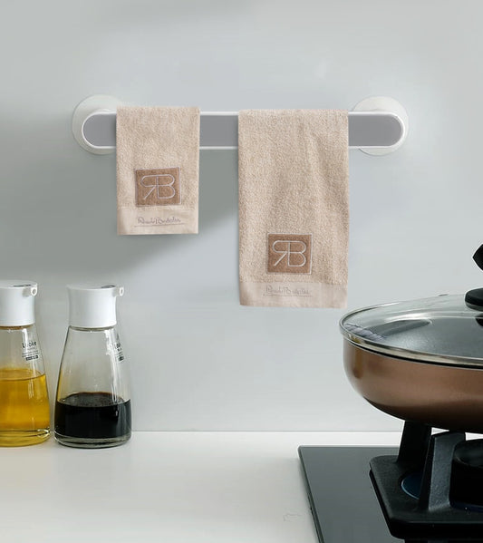 2 PCs RB Embroidered Kitchen Towels- Beige