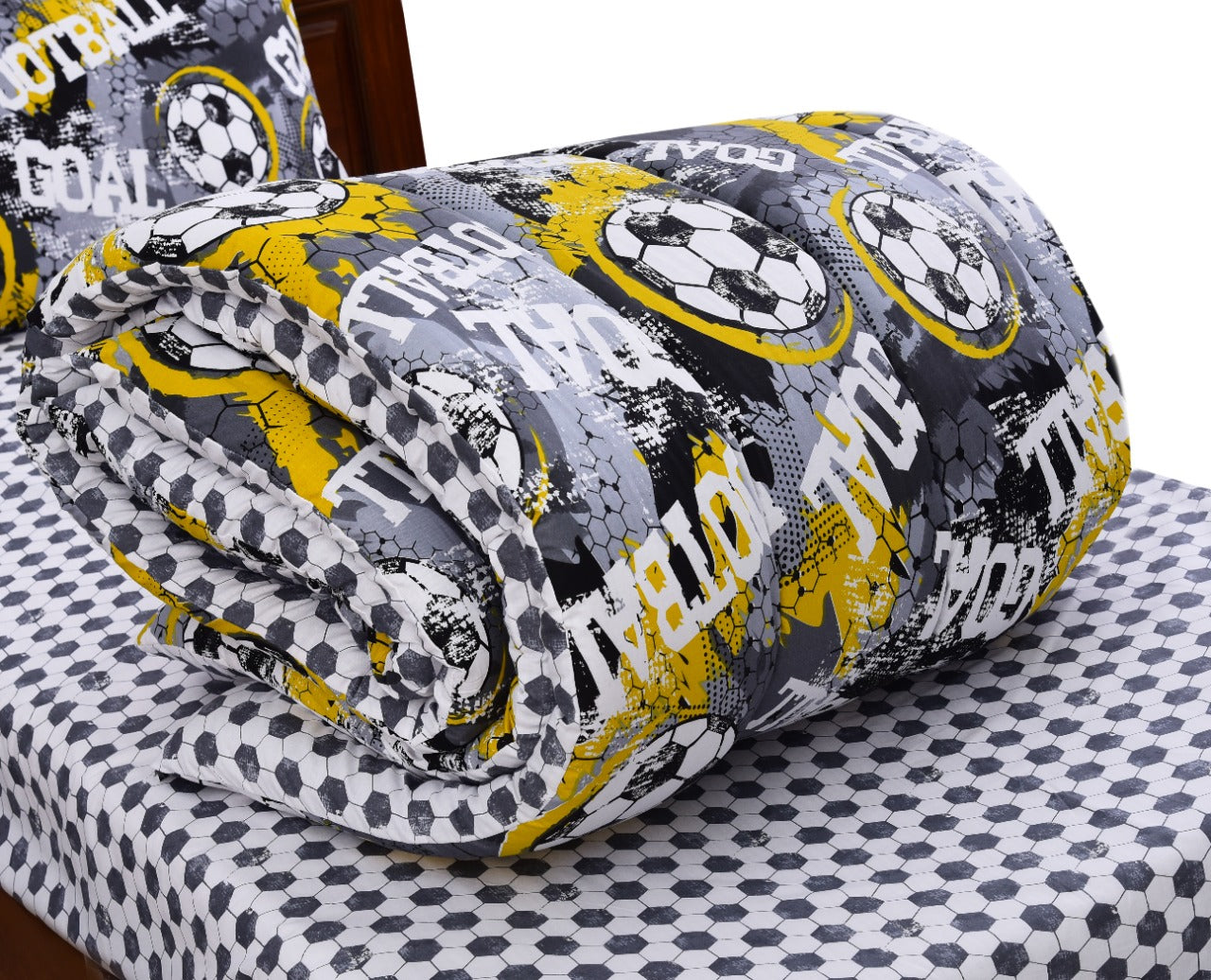 1 PC Single Comforter-Football Comforters Apricot