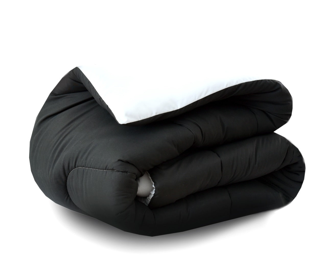 1 PC Double Winter Comforter-Black Over Sliver Comforters Apricot