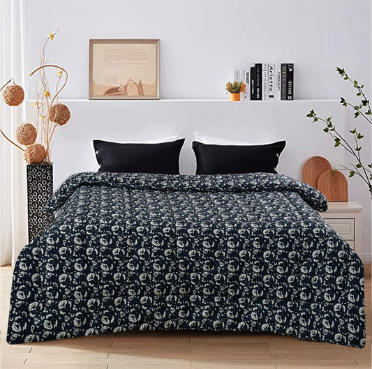 1 PC Single Comforter-Beige Flowers Comforters Apricot