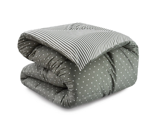 1 PC Single Comforter-Grey Polka Comforters Apricot