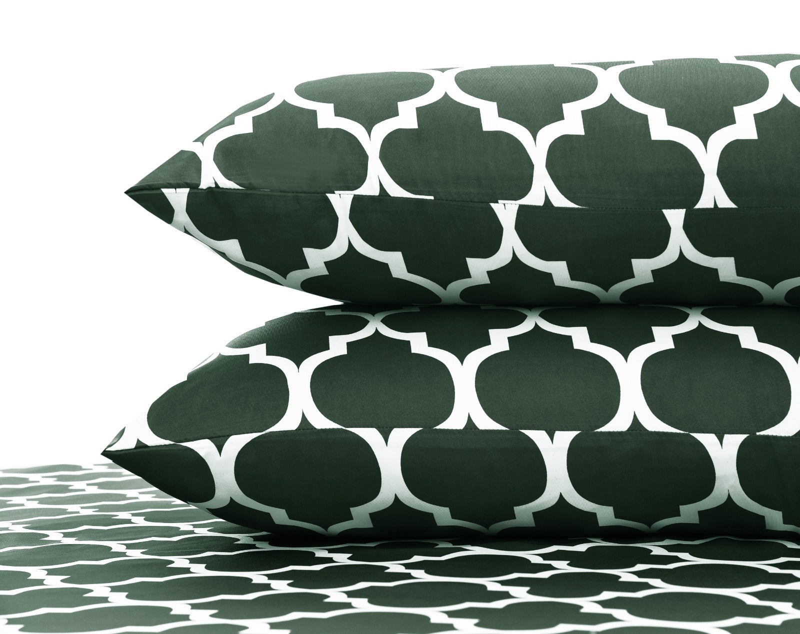 Fitted Bed Sheet-Olive Geometric Fitted Sheets Apricot