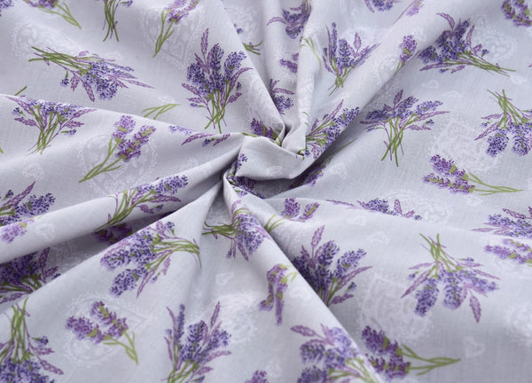 6 PCs Printed Bed Spread Set-Lilac Flowers