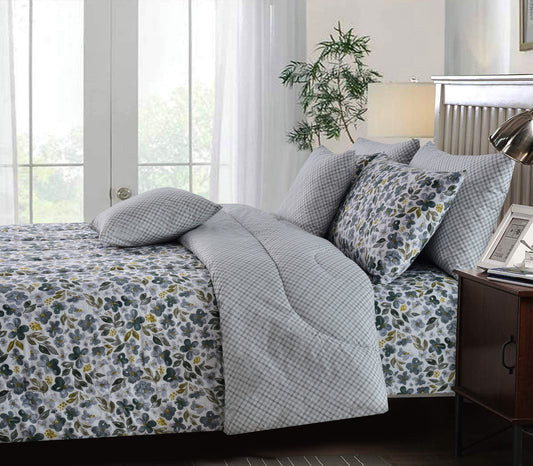 8 PCs Winter Comforter Set-Patrol Flower