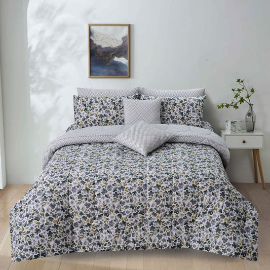 8 PCs Winter Comforter Set-Patrol Flower