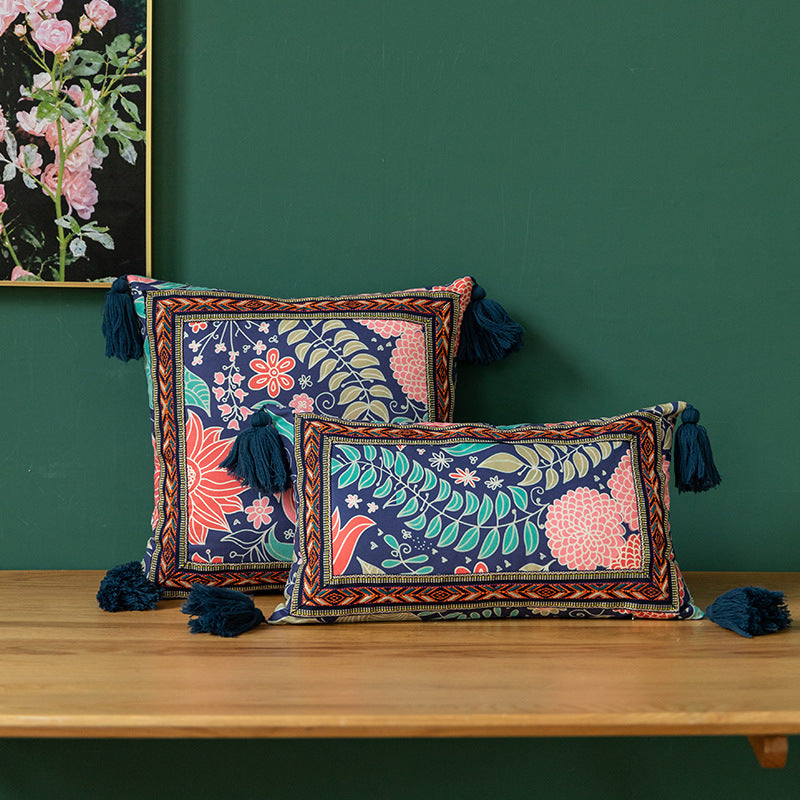 2 PCs Digital Printed Cotton Cushions-Novuea cushions Apricot
