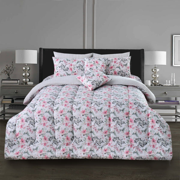 8 PCs Winter Comforter Set-Jasmine Floral