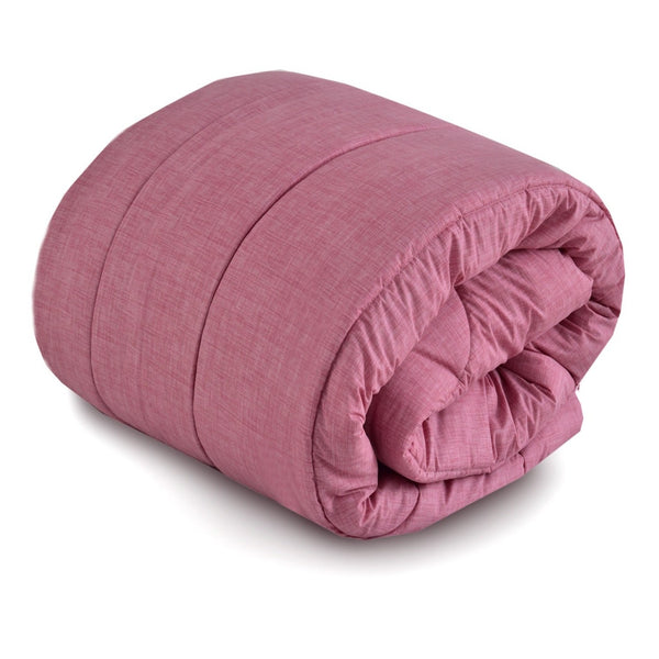 1 PC Double Winter Comforter-Pink Textured