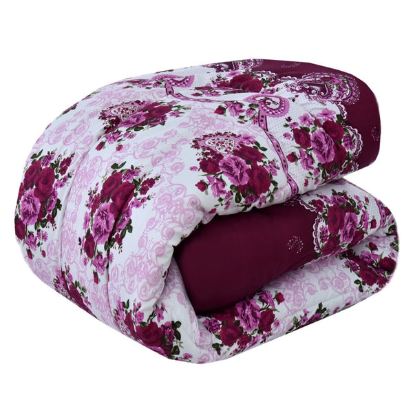 1 PC Double Winter Comforter-Pink Roses