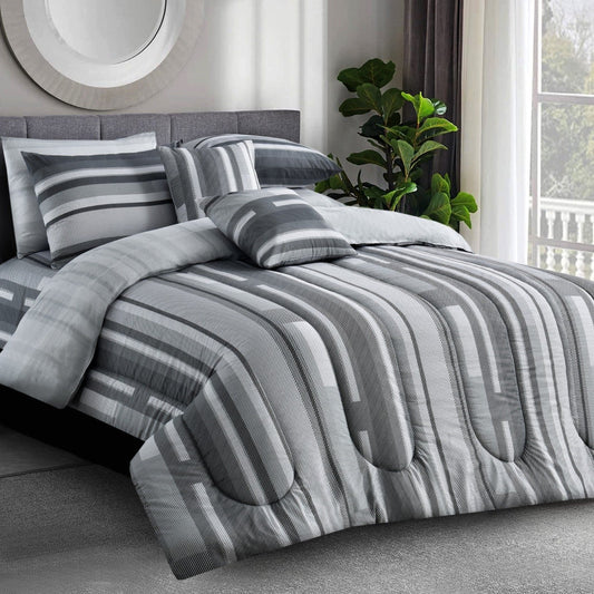 8 PCs Winter Comforter Set- Subway Comforters Apricot   