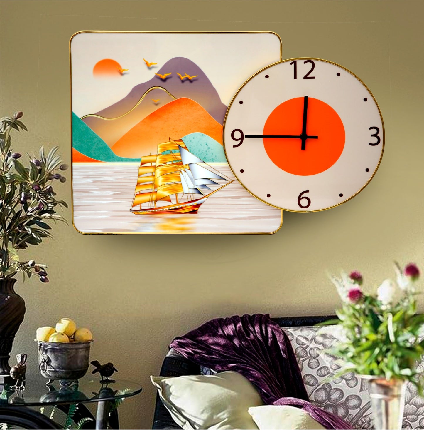Classic Boat Frame with Clock
