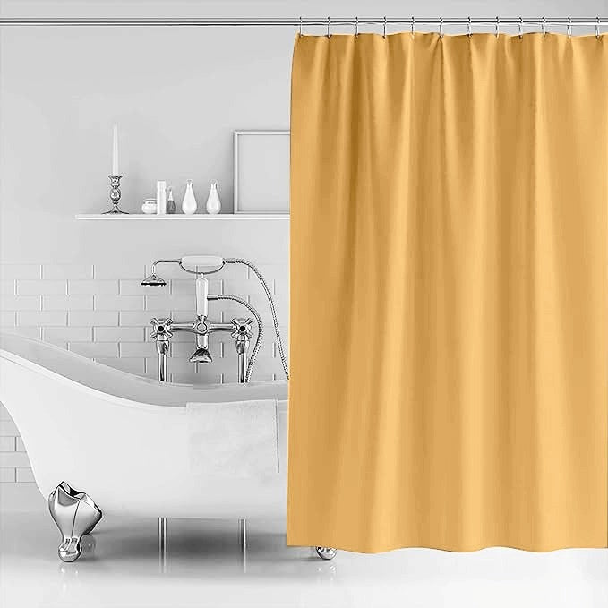 1 PC Waterproof Shower Curtain-Light Yellow