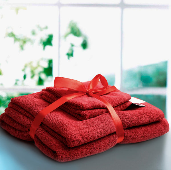 4 PCs Towel Pack- Red