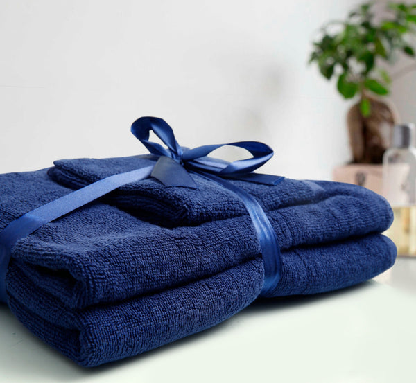 4 PCs Towel Pack-Navy Blue