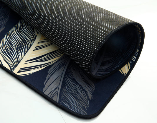 Premium Padded Anti slip Kitchen Mat Set-Feathers Rugs Apricot