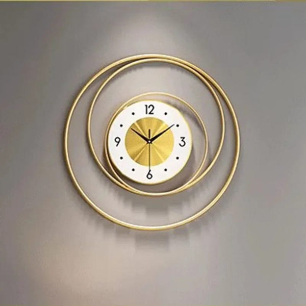 50Cm Wall Clock Golden Mattelic