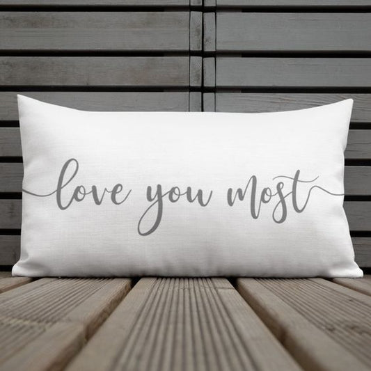 1 PCs Digital Printed Cotton Bed Pillow-LOVE You Most
