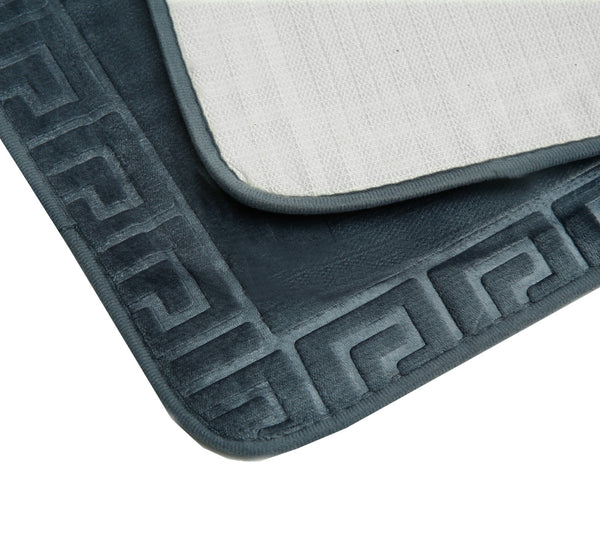 3 PCs Anti Skid Commode Mat Set-Grey Versace