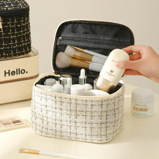 Portable Makeup Organizer Bag-White