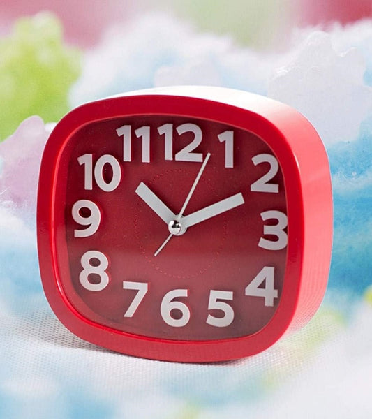 Side Table Alarm Clock-Red(SA2405-57) Clock Apricot   