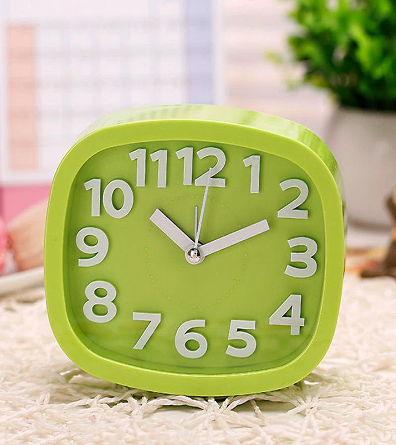 Side Table Alarm Clock-Green(5545)(SA2405-57) Clock Apricot   