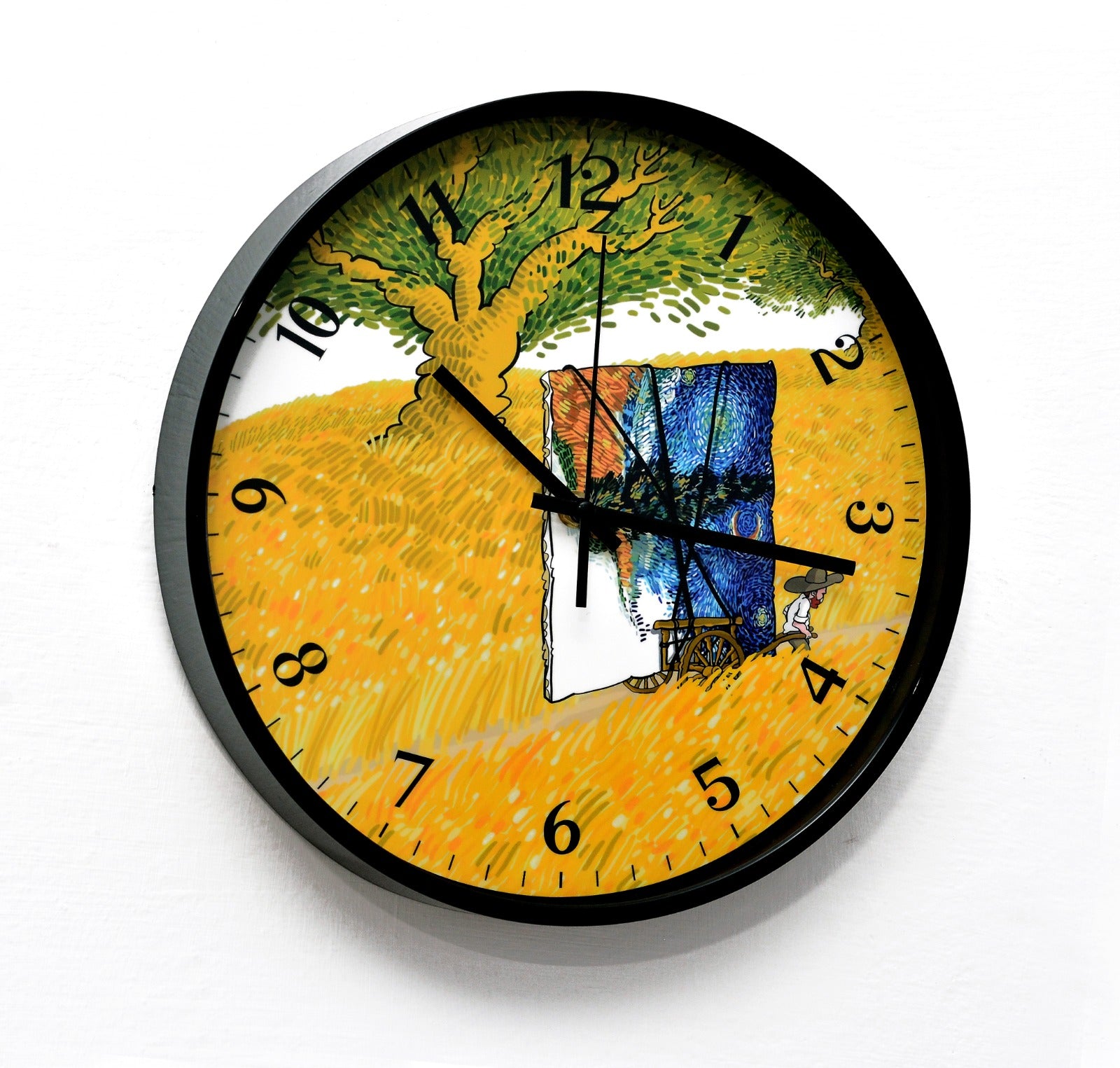 30 Cm Wall Clock Van Gogh-Former Clock Apricot   