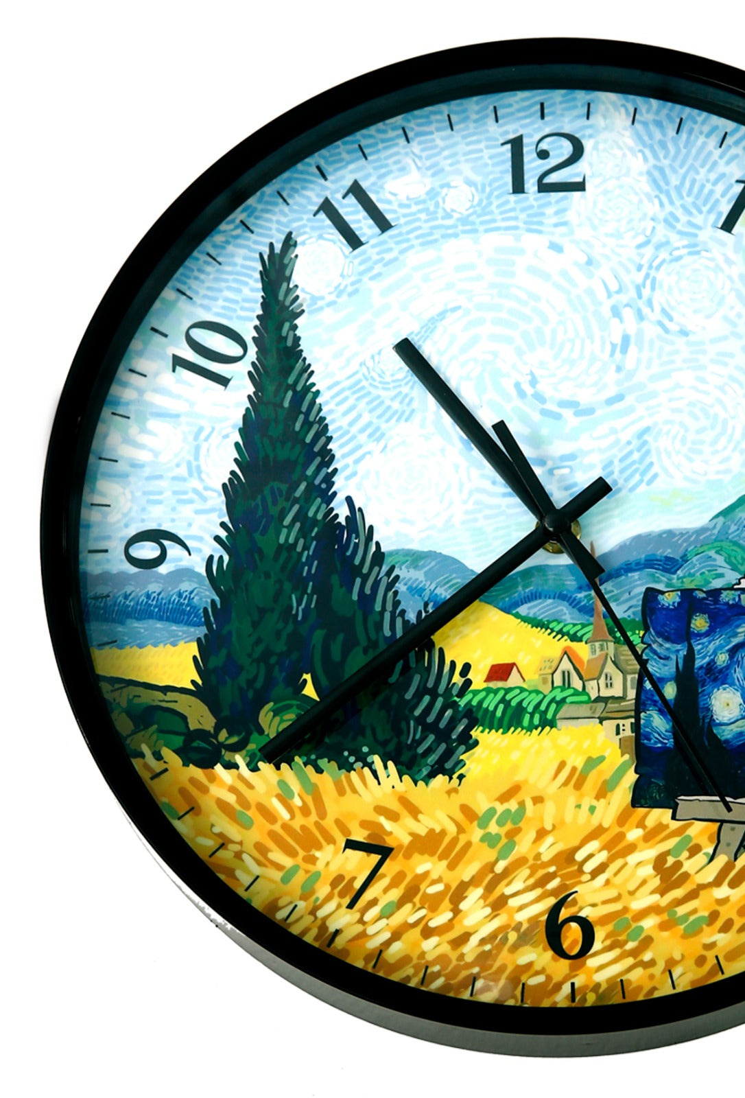 30 Cm Wall Clock Van Gogh-Frame Clock Apricot   