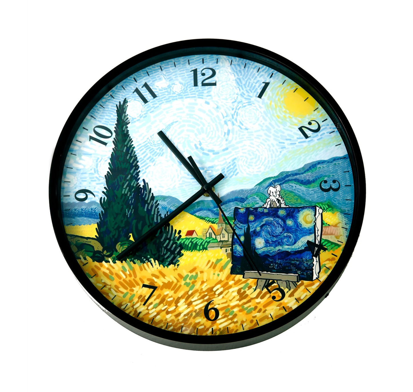 30 Cm Wall Clock Van Gogh-Frame Clock Apricot   