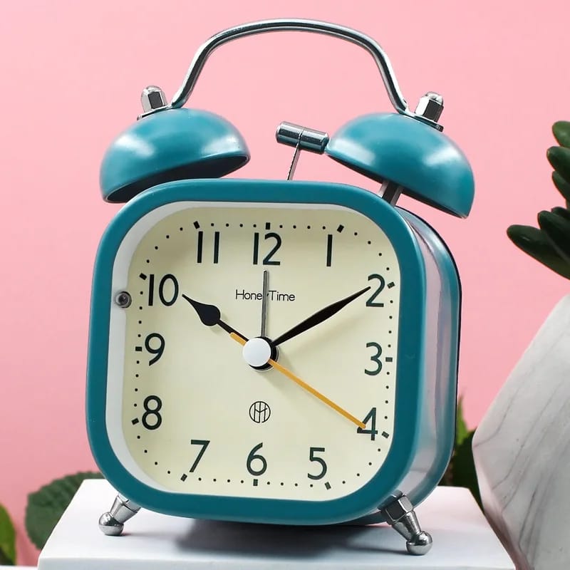 Side Table Alarm Clock-(SA2405-231) Clock Apricot   